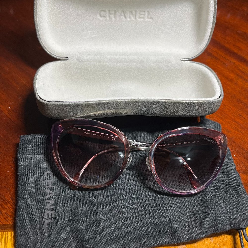 Chanel Sunglasses Pink Butterfly